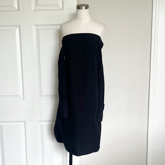 Rag & Bone Kacy Off Shoulder Dress in Black - Picture 5 of 13